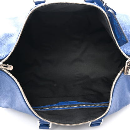 Louis Vuitton Taiga Monogram Eclipse Keepall Bandouliere 50 Pacific Blue 4 of 10