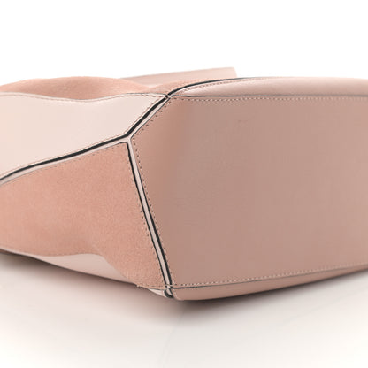 Loewe Calfskin Suede Small Puzzle Bag Blush 9 of 11
