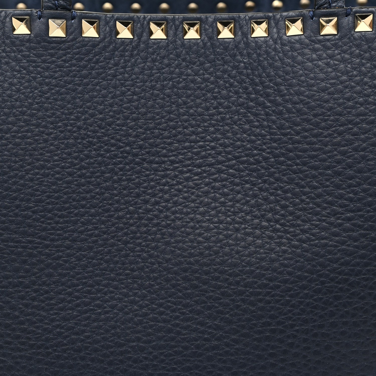 Valentino Garavani Grained Calfskin Rockstud Shoulder Tote Marine 7 of 15