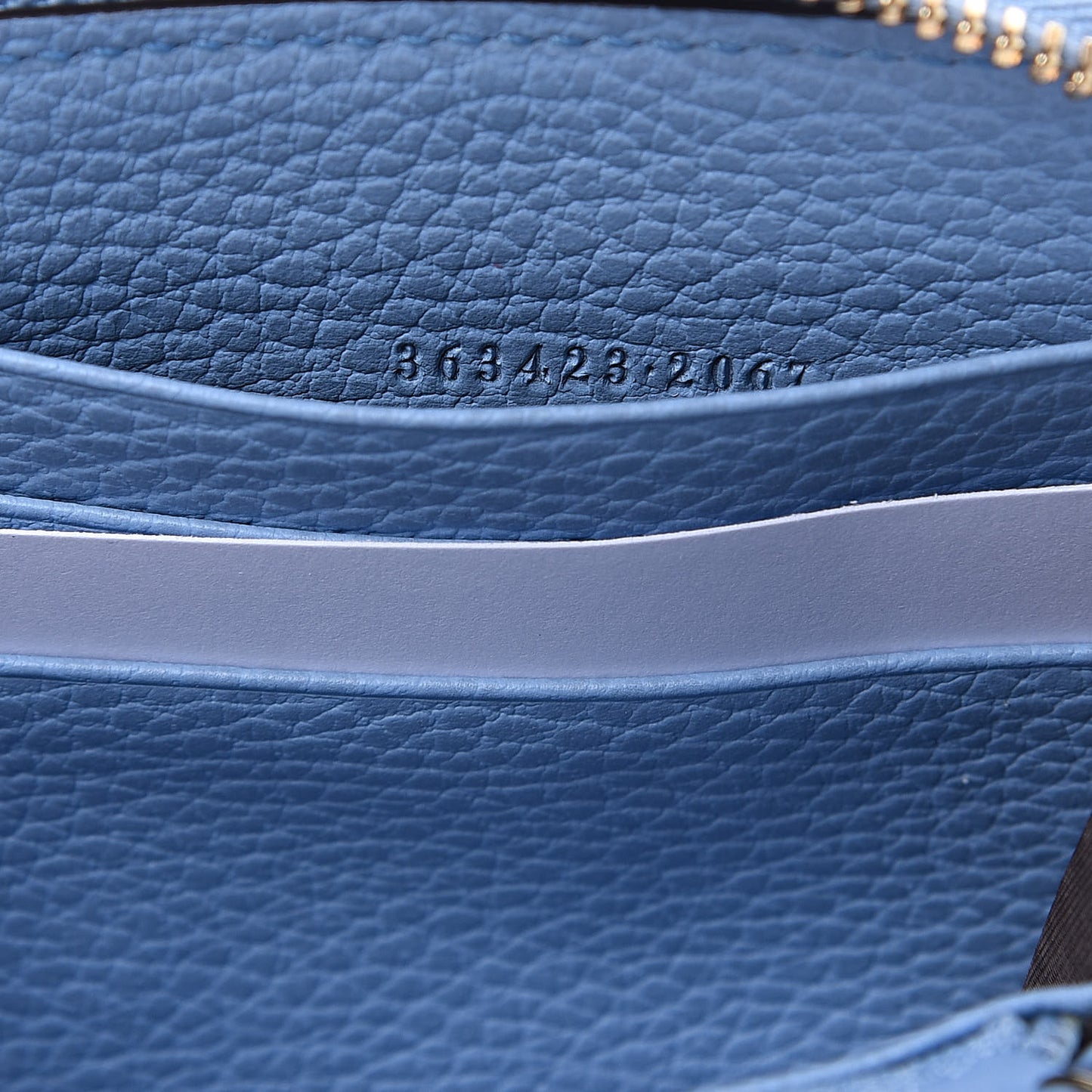 Monogram Dollar Calfskin Zip Around Wallet Beige Ebony Mineral Blue