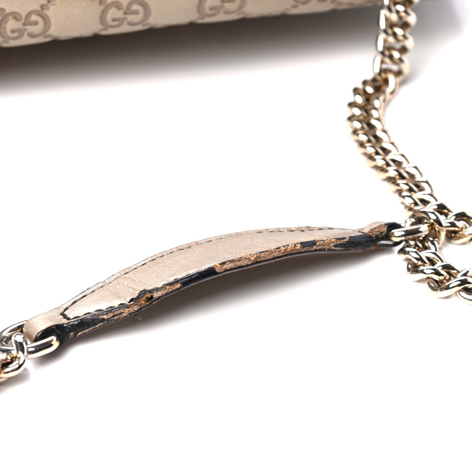 Gucci GG Shine Guccissima Medium Emily Chain Shoulder Bag Gold 6 of 6