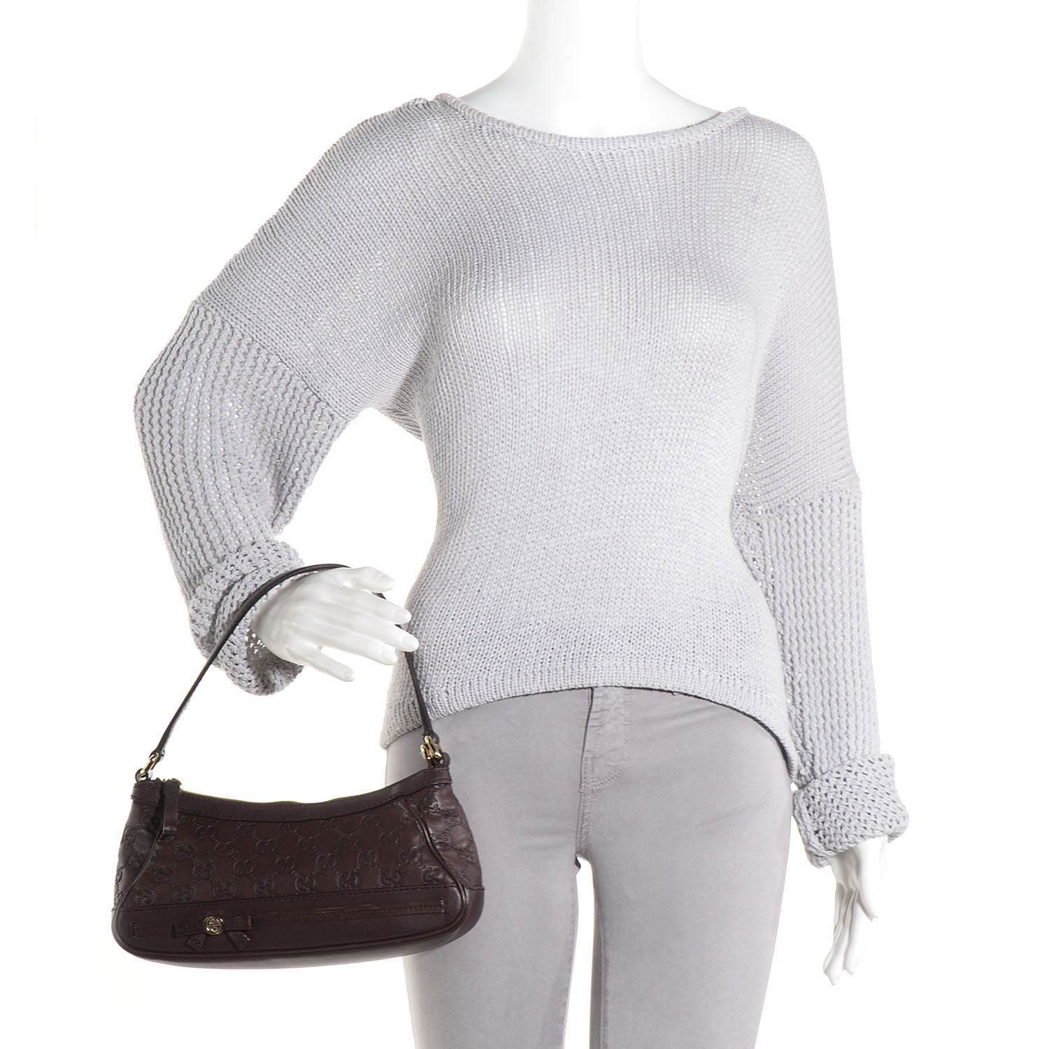Gucci Guccissima Small Mayfair Shoulder Bag Brown 2 of 9