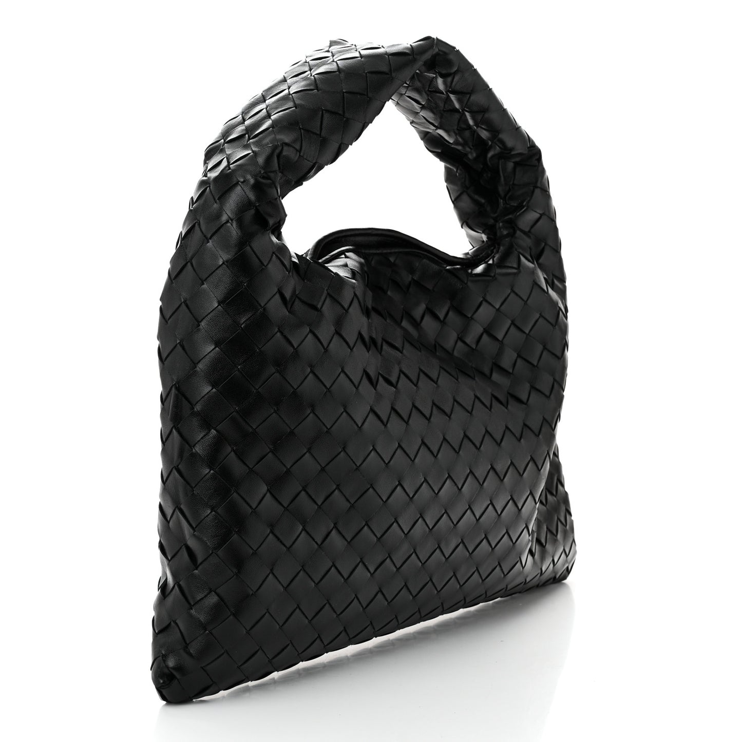 Calfskin Intrecciato Small Hop Black
