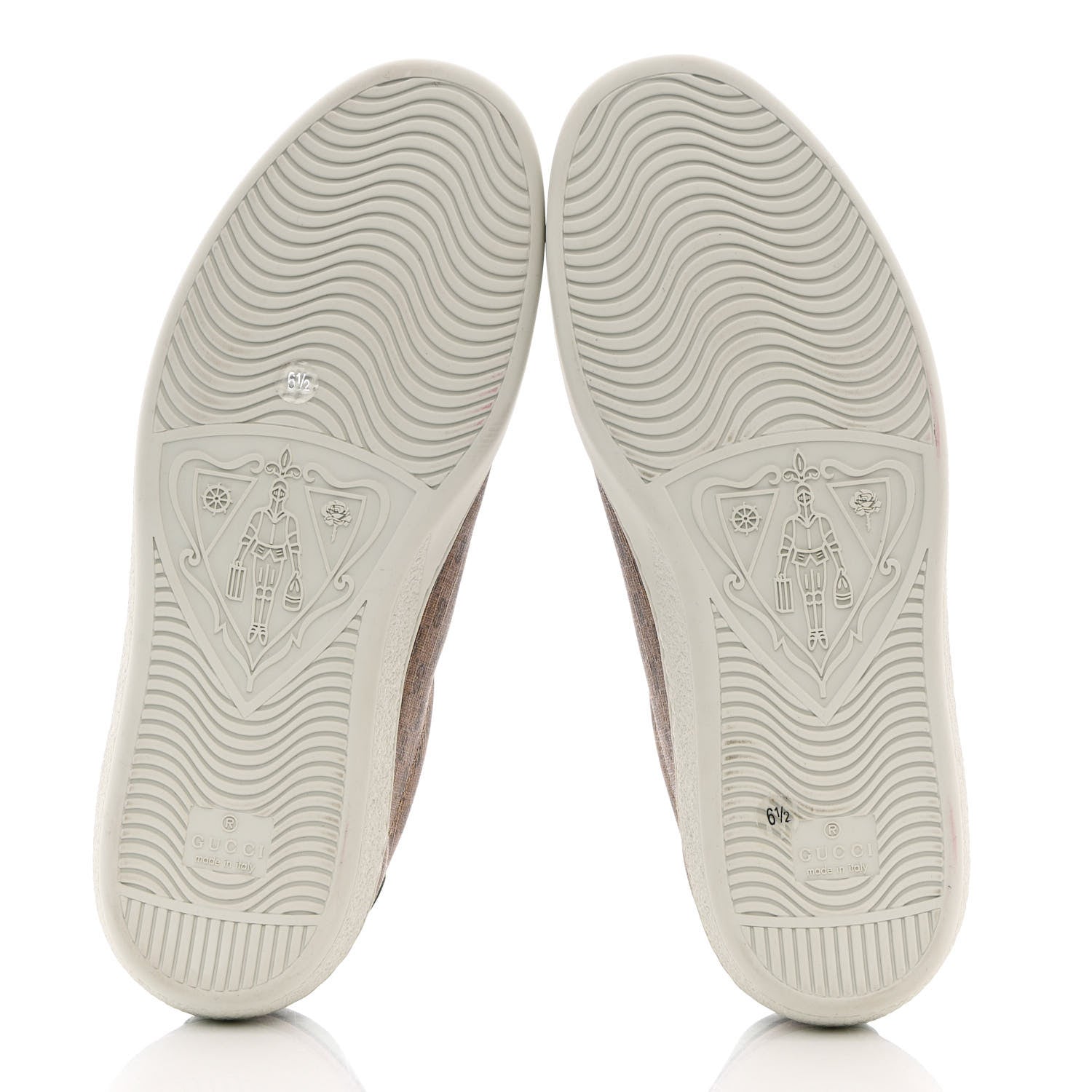 Gucci X DISNEY Mini Vintage GG Supreme Monogram Mickey Mouse Mens Ace Sneakers 6.5 Beige Vintage Sun Oil New Shamarock 5 of 11