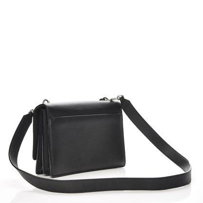 Saint Laurent Grained Calfskin Monogram Sunset Satchel Black 3 of 6