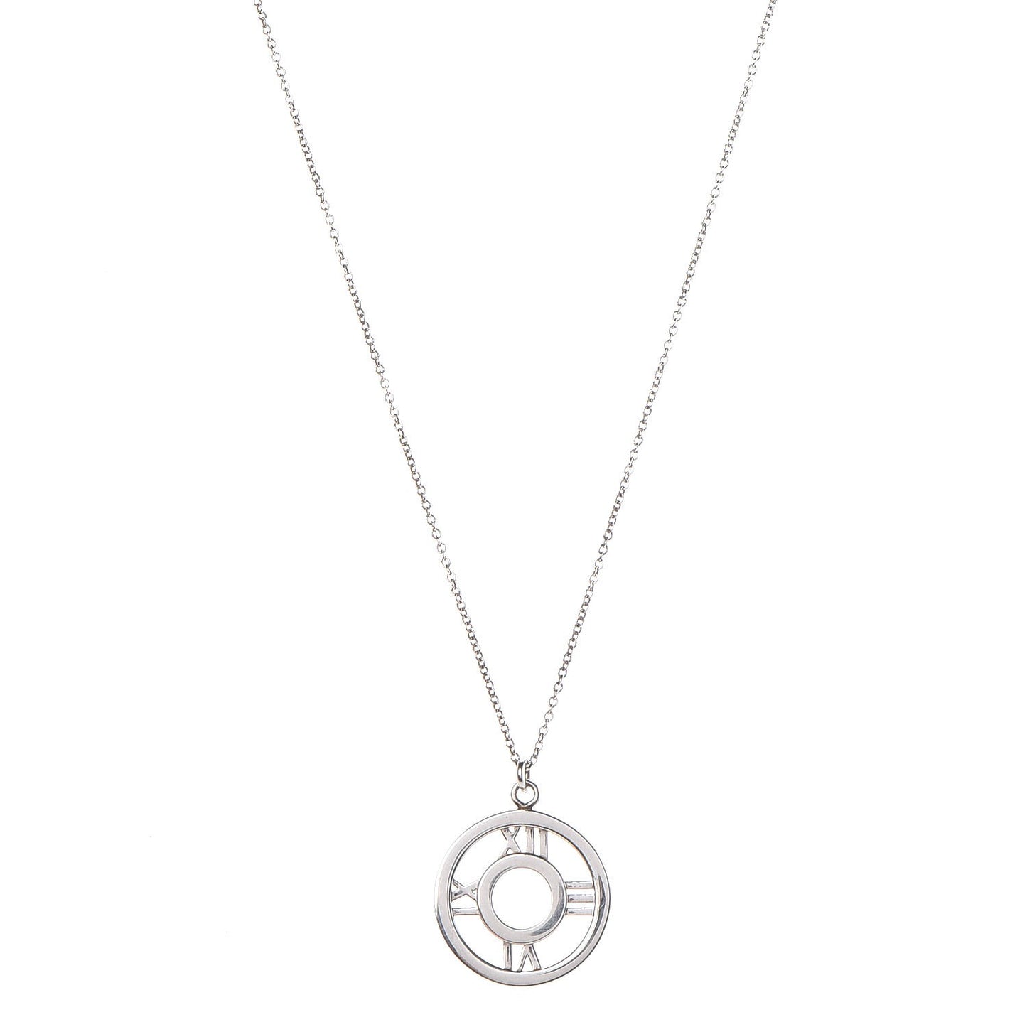 Sterling Silver Medium Atlas Open Pendant Necklace