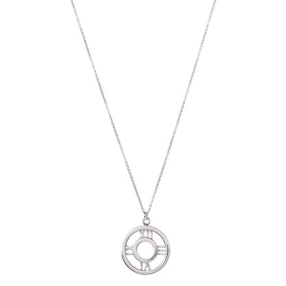 Tiffany Sterling Silver Medium Atlas Open Pendant Necklace 1 of 6