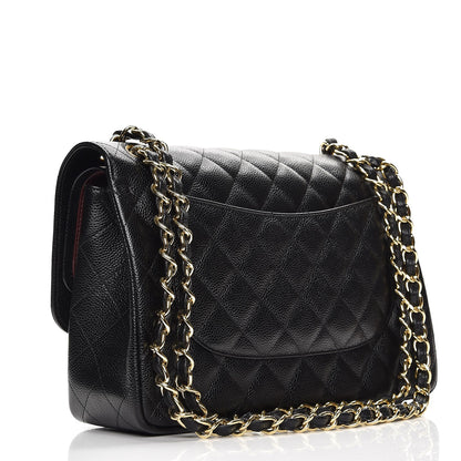 Chanel Caviar Quilted Jumbo Double Flap Black 4 of 9