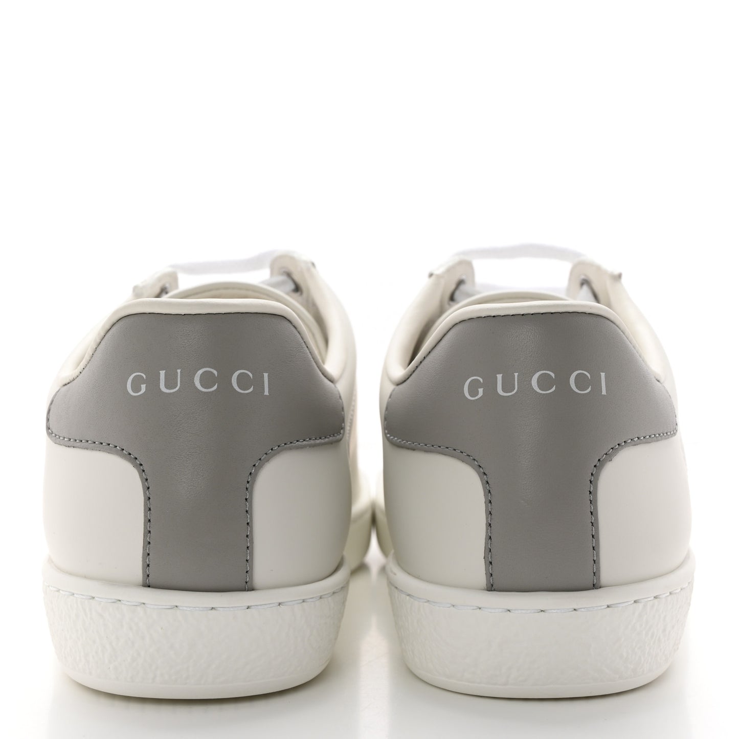 Calfskin Interlocking G Perforated Womens Ace Sneakers 37 White Grey Sky