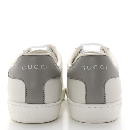 Gucci Calfskin Interlocking G Perforated Womens Ace Sneakers 37 White Grey Sky 5 of 12