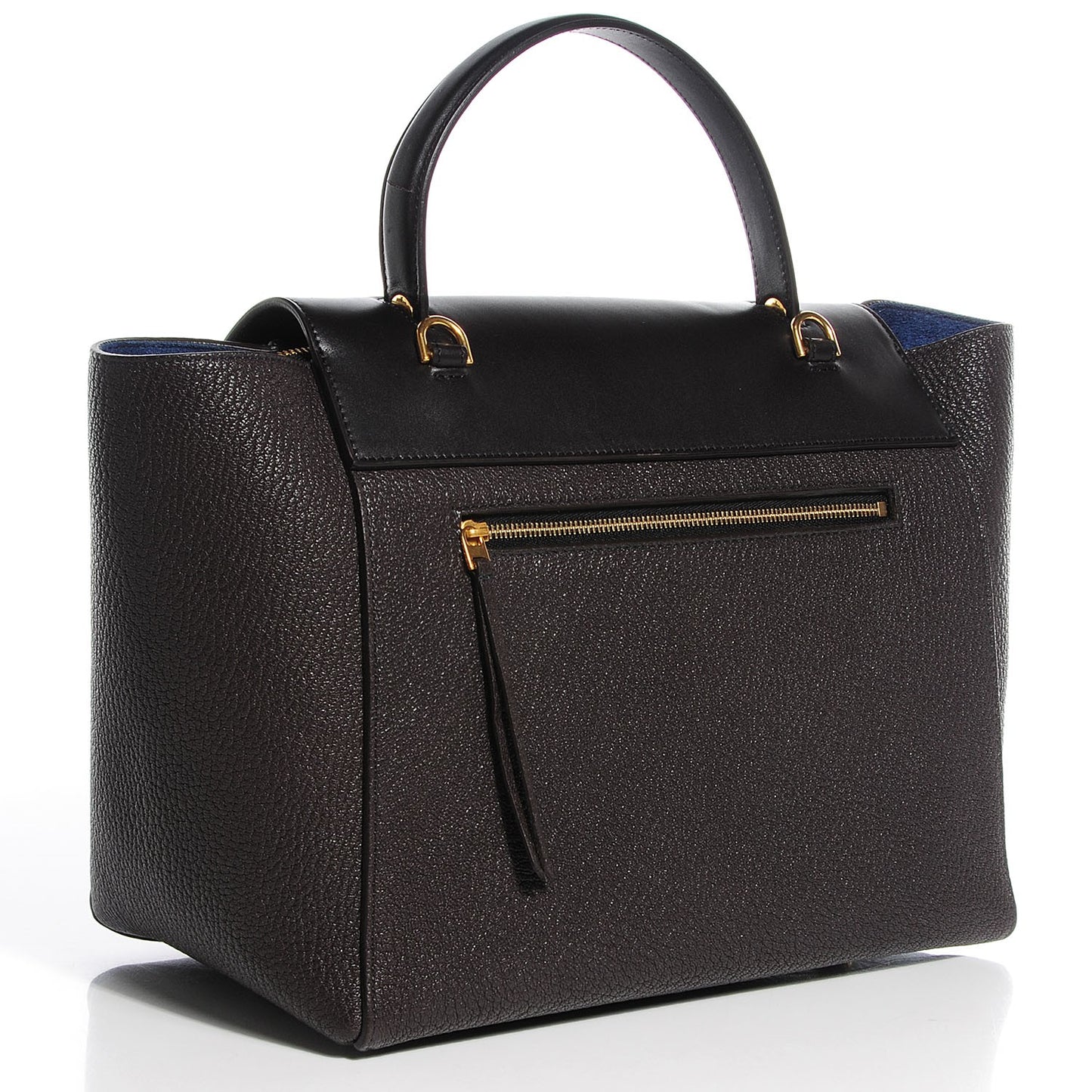 Goatskin Smooth Calfskin Mini Belt Bag Dark Taupe