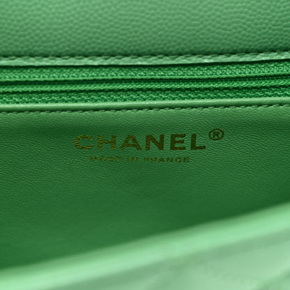 Chanel Caviar Quilted Mini Sweet Classic Flap Green 6 of 10