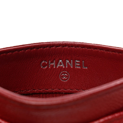 Chanel Caviar Quilted Card Holder Red 6 of 11
