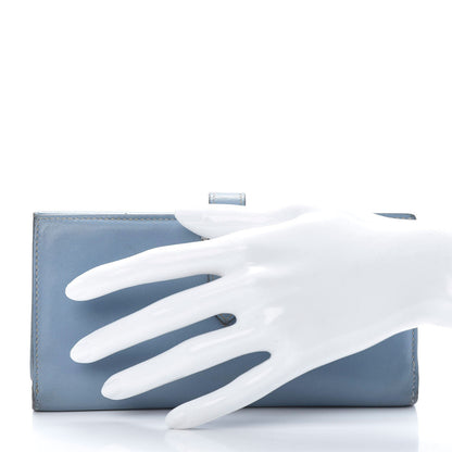 Hermes Box Bearn Gusset Wallet Blue Jean 2 of 16