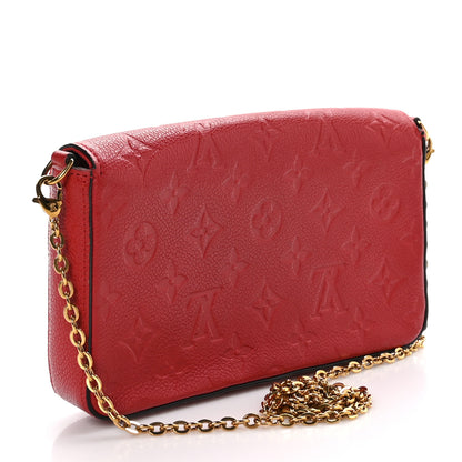 Louis Vuitton LOUIS VUITTON Empreinte Pochette Felicie Chain Wallet Scarlet 3 of 10
