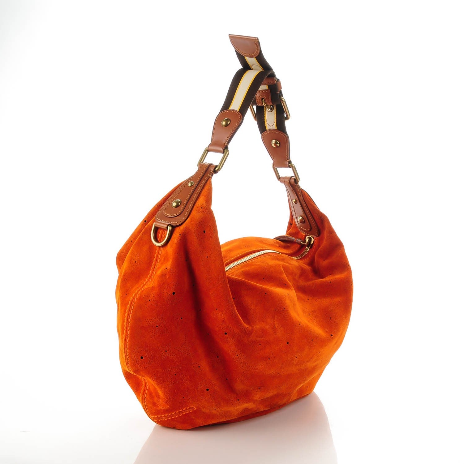 Louis Vuitton Suede Mahina Onatah GM Orange 3 of 7