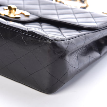 Chanel Lambskin Quilted Jumbo Single Flap Black 11 of 12