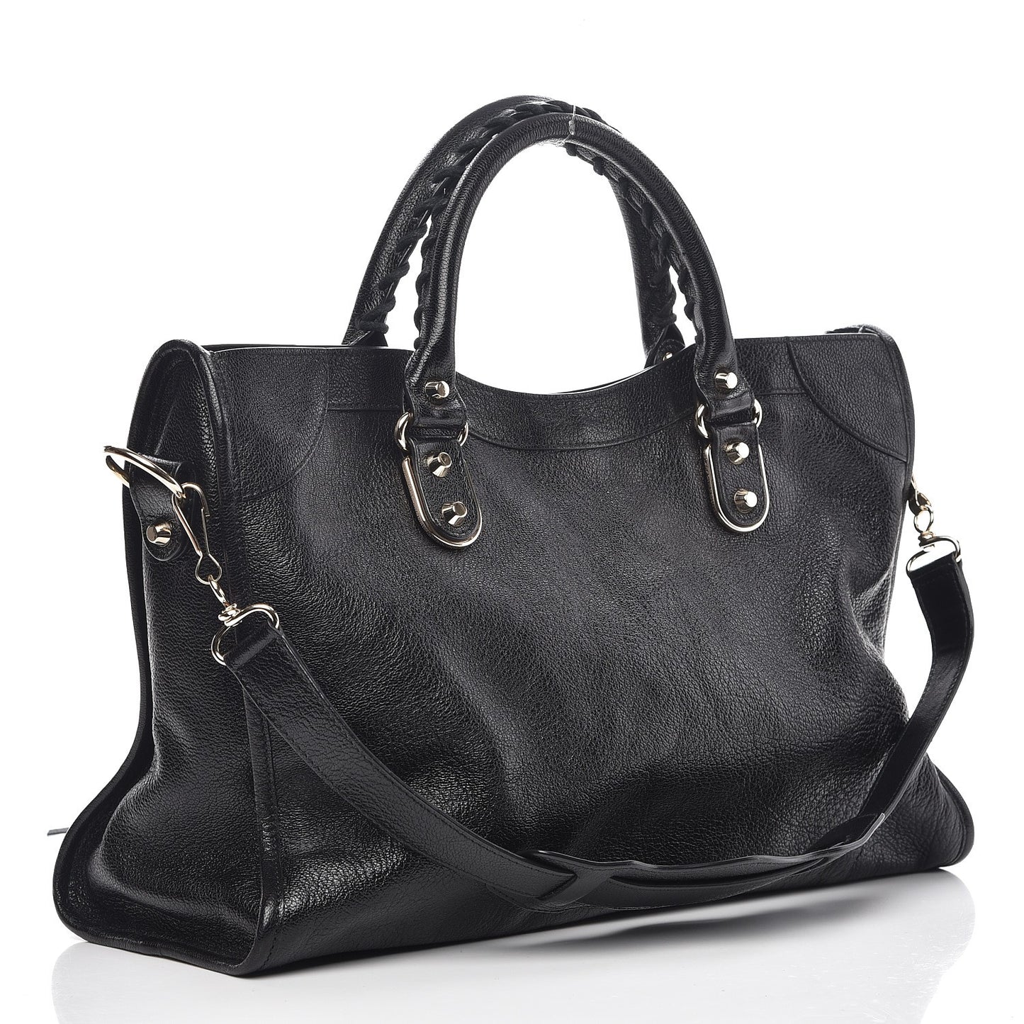Chevre Gold Metallic Edge Hardware City Black
