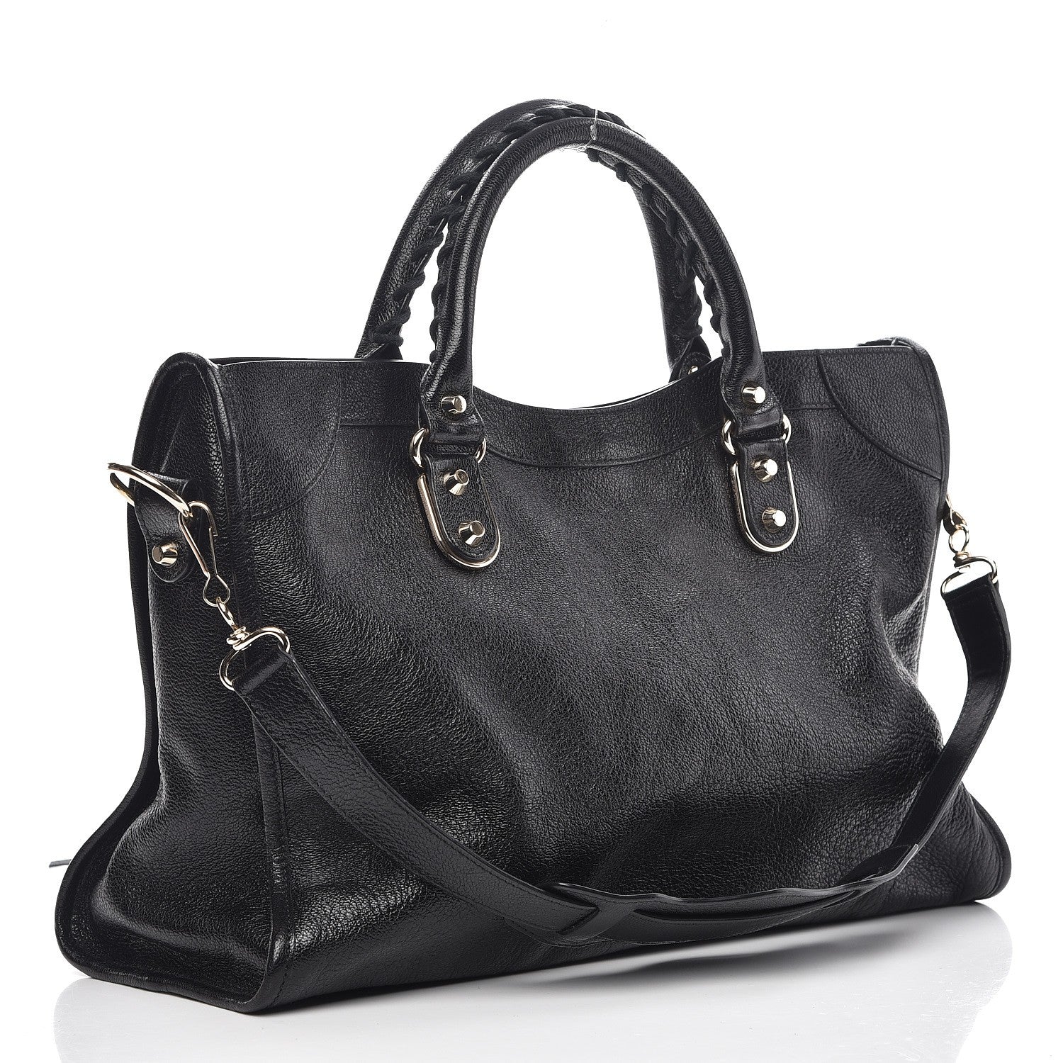 Balenciaga Chevre Gold Metallic Edge Hardware City Black 4 of 8