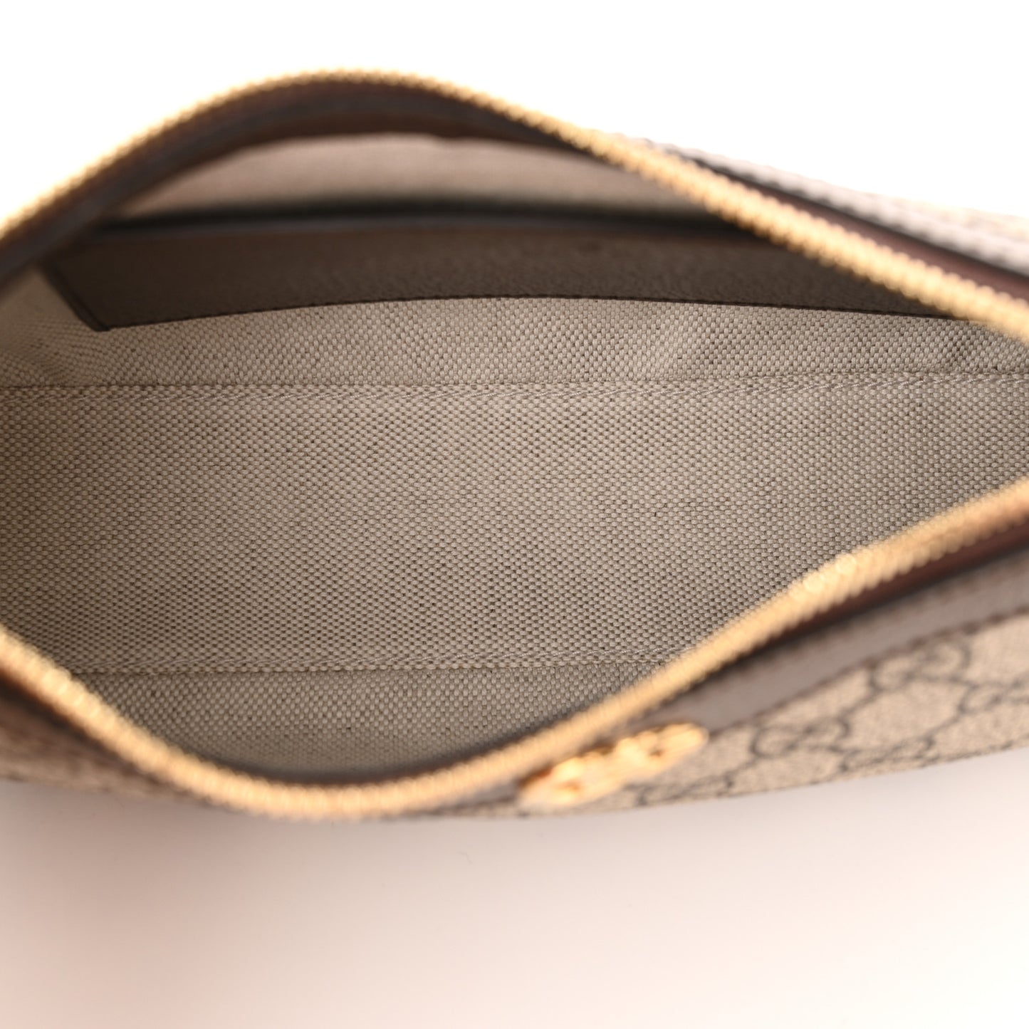 GG Supreme Monogram Textured Dollar Calfskin Web Small Ophidia GG Handbag Beige Ebony New Acero