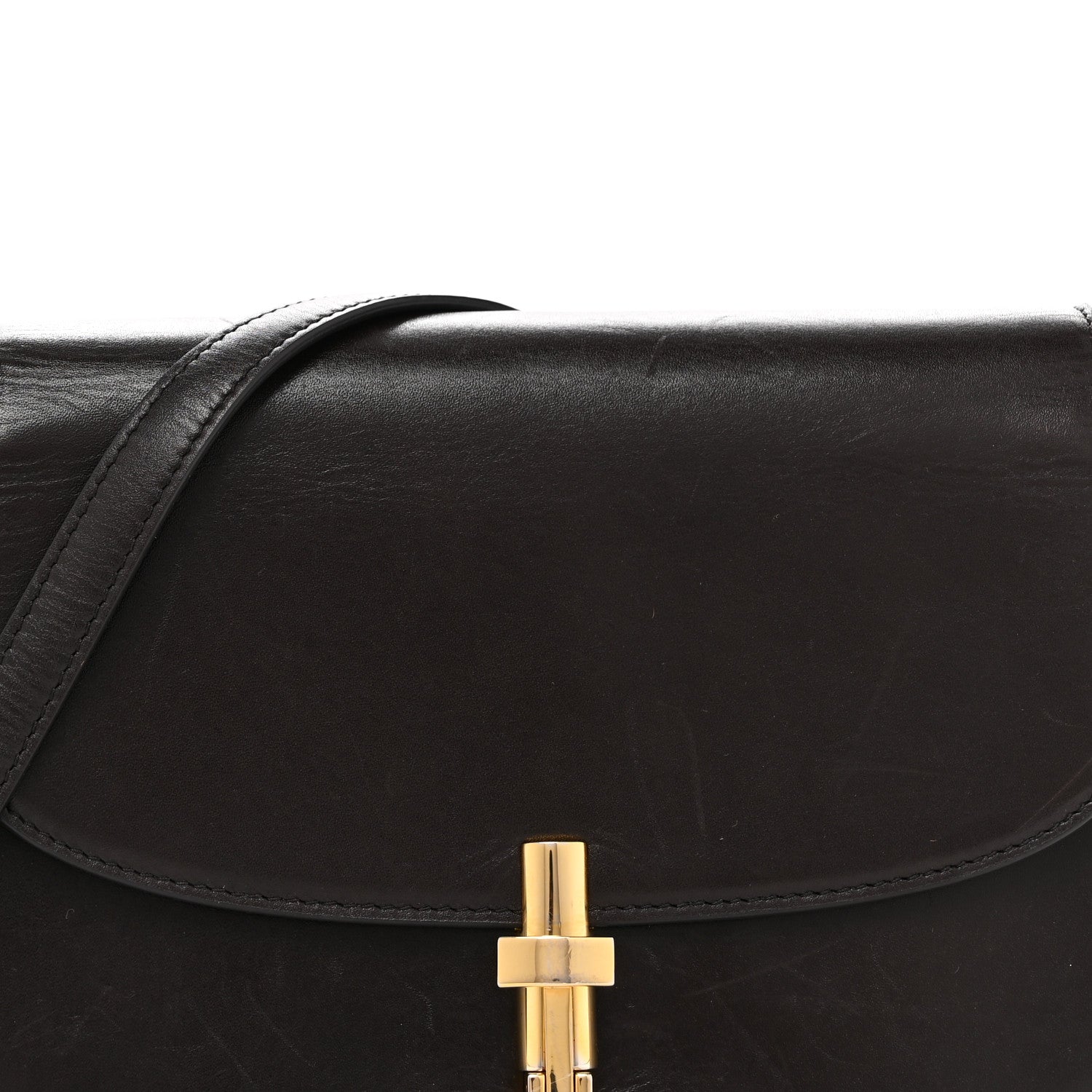 The Row Sleek Calfskin The Sofia 8.75 Crossbody Dark Brown 7 of 11