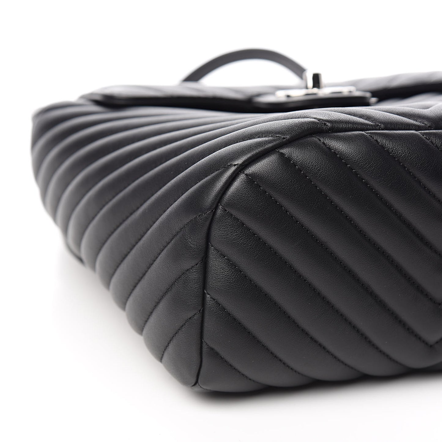Calfskin Chevron Quilted Small Urban Spirit Backpack Black