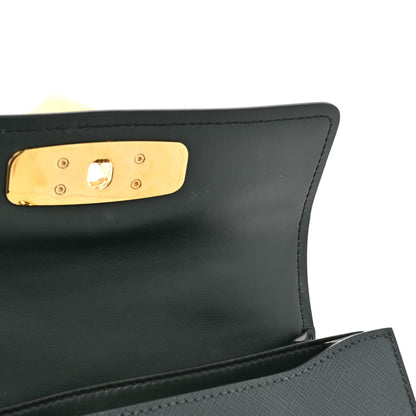 Prada Saffiano Symbole Flap Shoulder Bag Smeraldo 11 of 12