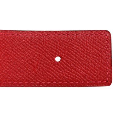 Hermes Swift Epsom 32mm Guilloche H Belt 90 36 Rouge H Rouge Casaque 7 of 8