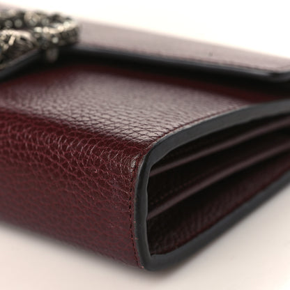 Gucci Dollar Calfskin Crystal Mini Dionysus Chain Wallet Vintage Bordeaux 9 of 10