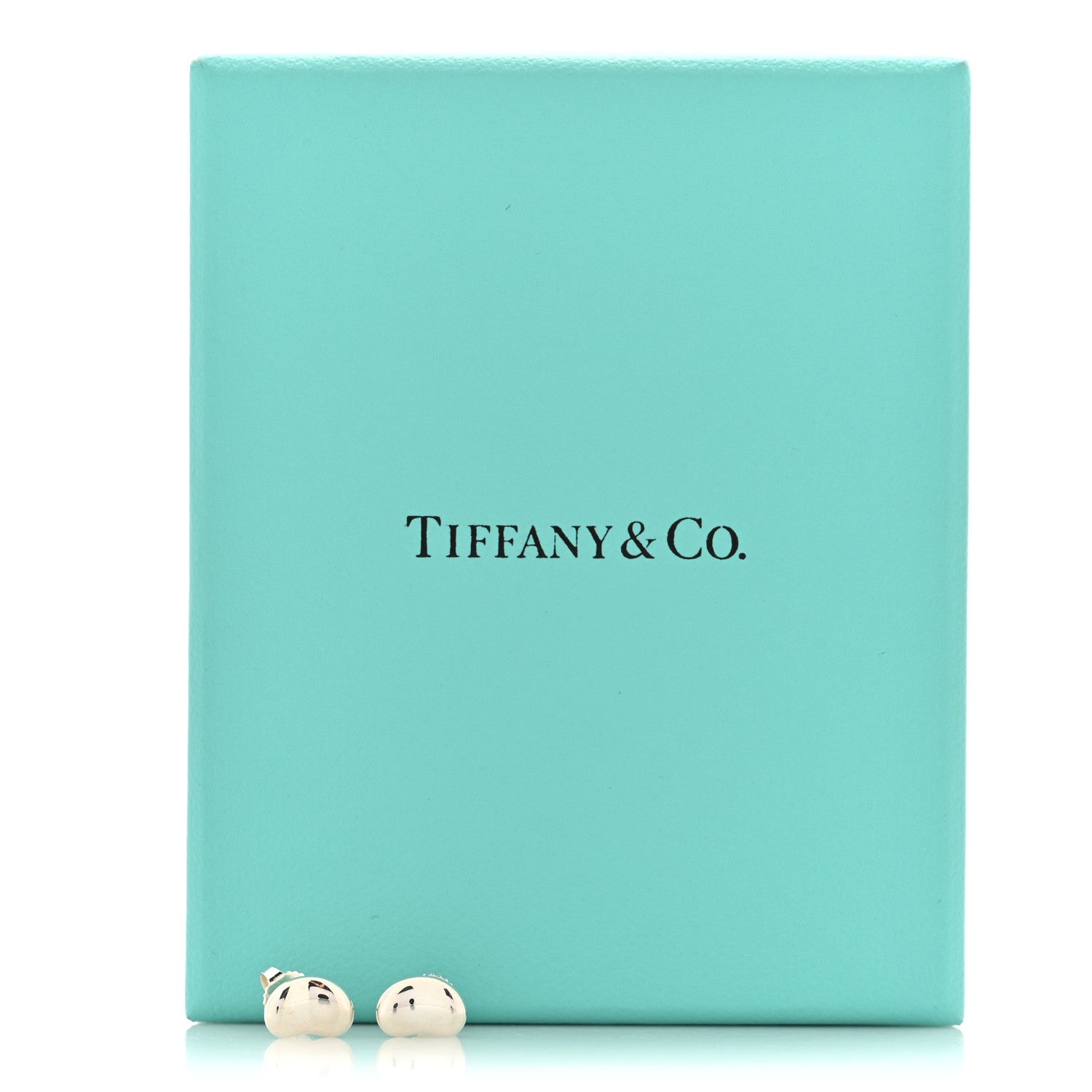 Tiffany Sterling Silver 9mm Elsa Peretti Bean Earrings 5 of 5