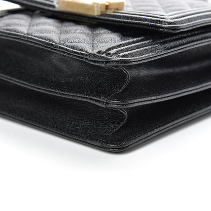 Chanel Caviar Quilted North South Boy Flap Black 9 of 10