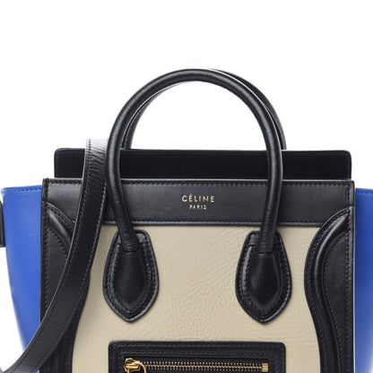Celine Elephant Calfskin Nano Tri-Color Luggage Beige 9 of 9