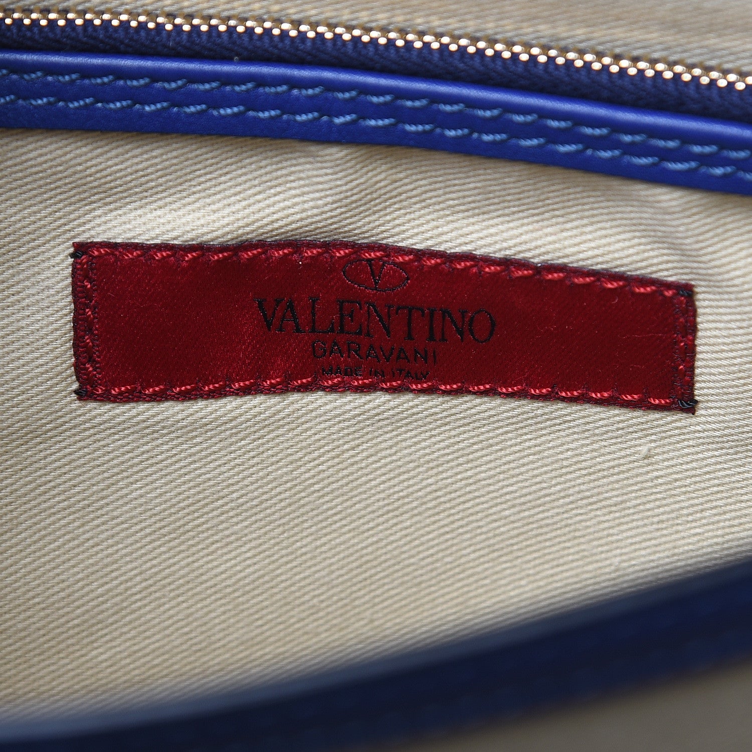 Valentino Garavani Calfskin Rockstud Frame Bag Blue 6 of 13