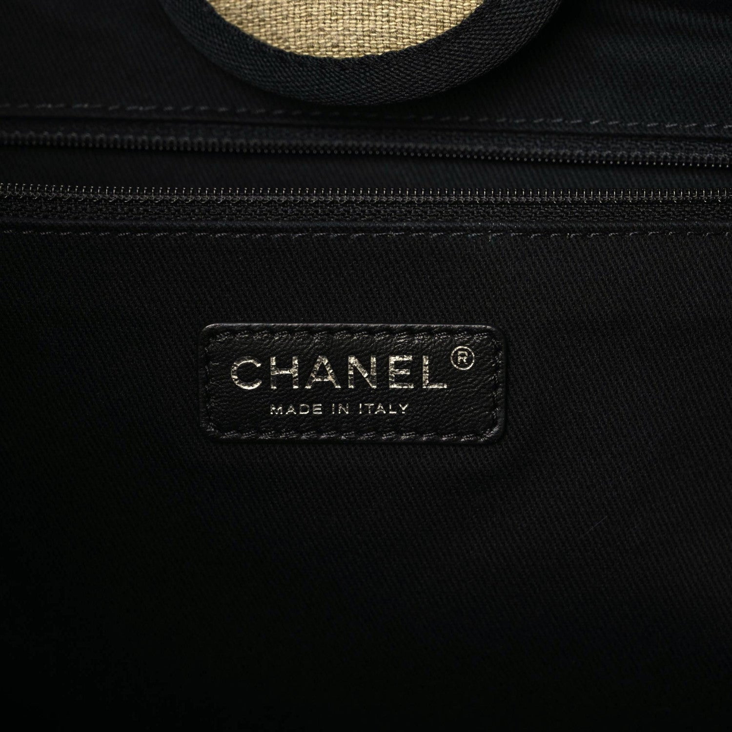 Chanel Canvas Medium Deauville Tote Beige Black 11 of 13