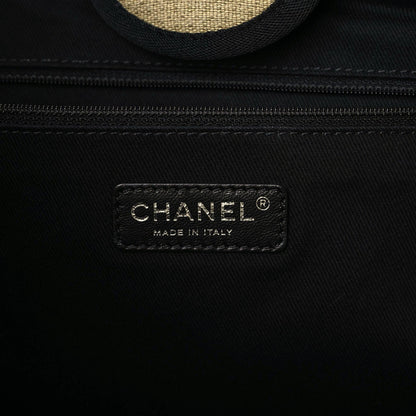 Chanel Canvas Medium Deauville Tote Beige Black 11 of 13
