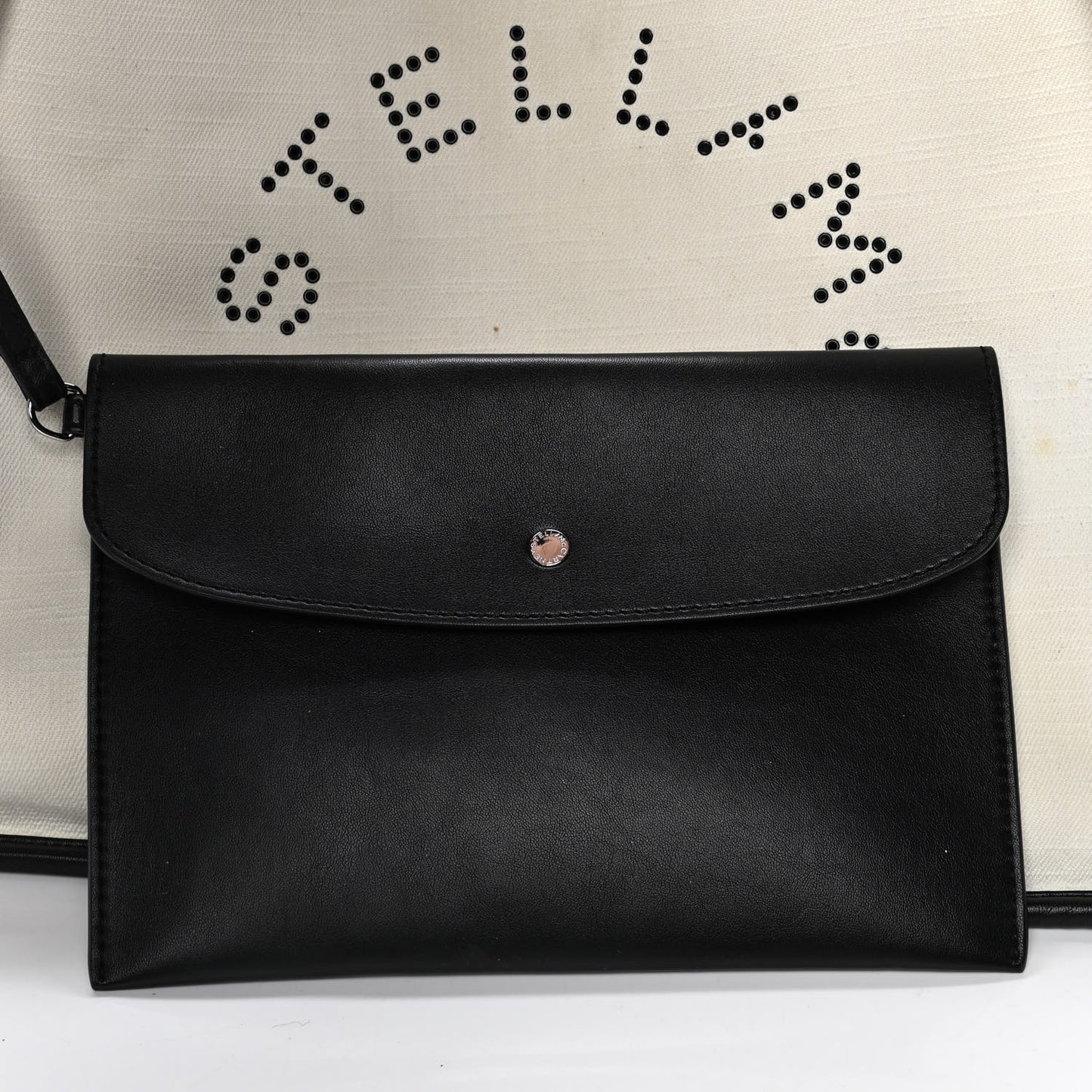 Eco Denim Logo Tote White