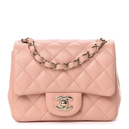 Chanel Lambskin Quilted Mini Square Flap Light Pink 1 of 9