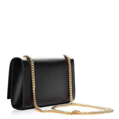 Saint Laurent Grain De Poudre Small Monogram Kate Satchel Black 3 of 7