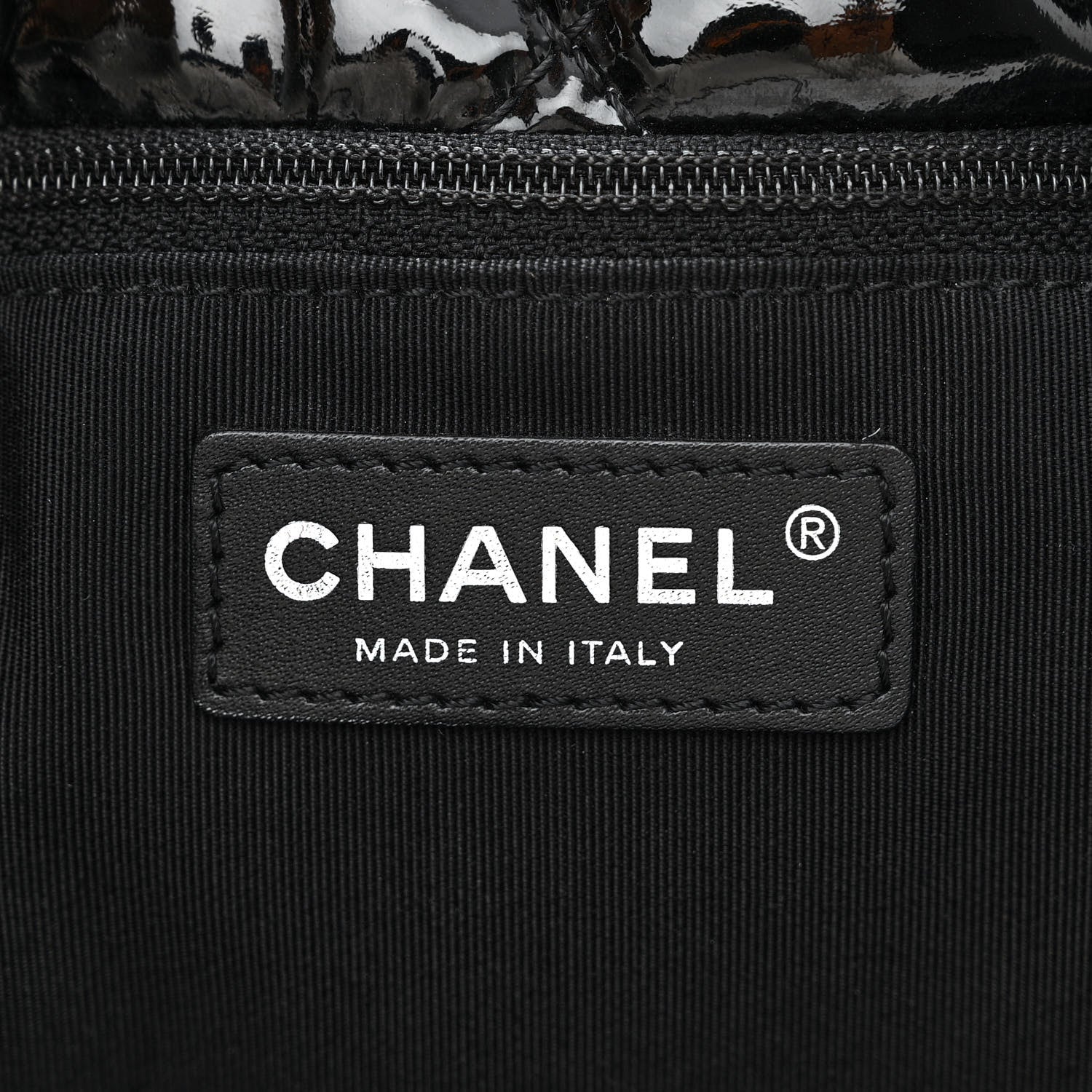 Chanel Patent Quilted Chic and Glitter Large Tote Black 6 of 10