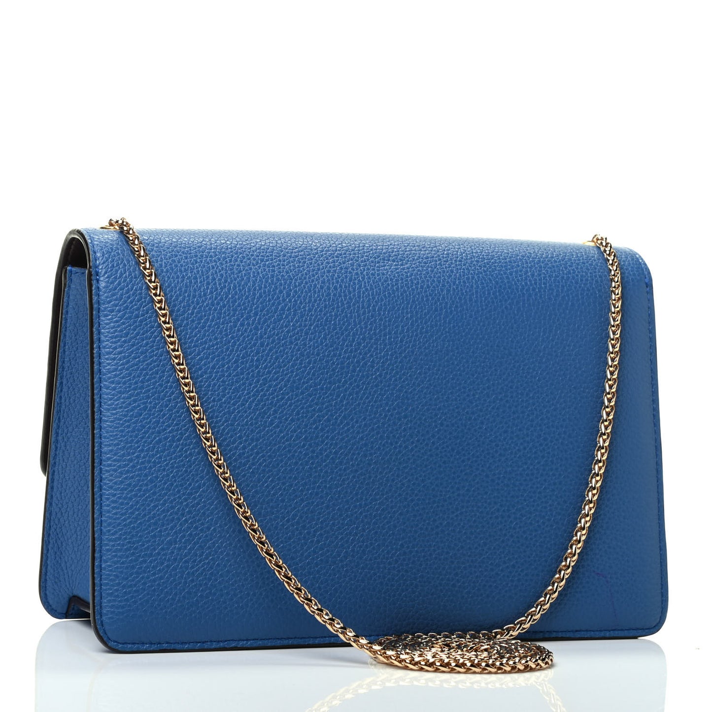 Cross Grain Calfskin Small Darley Porcelain Blue