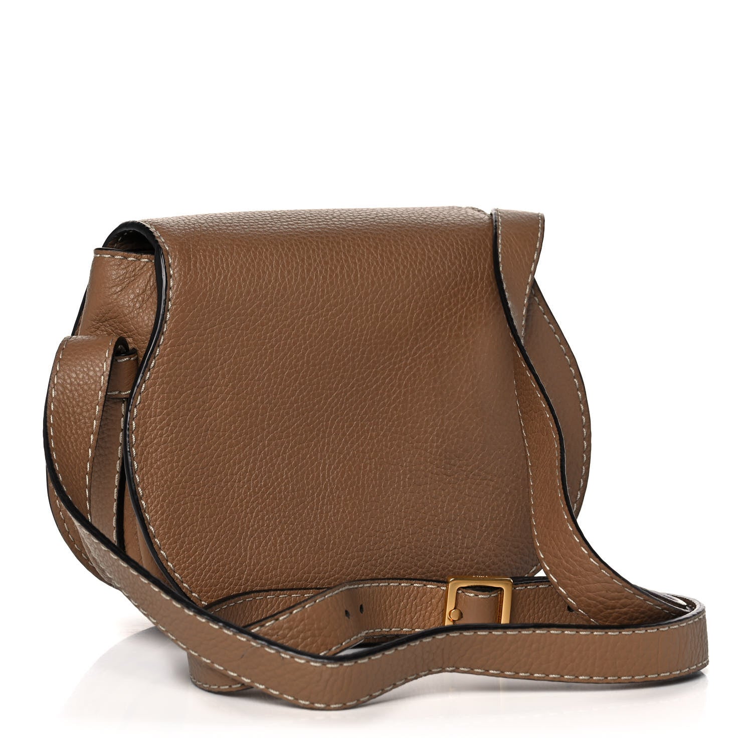 Chloe Calfskin Mini Marcie Round Crossbody Bag Nut 3 of 15