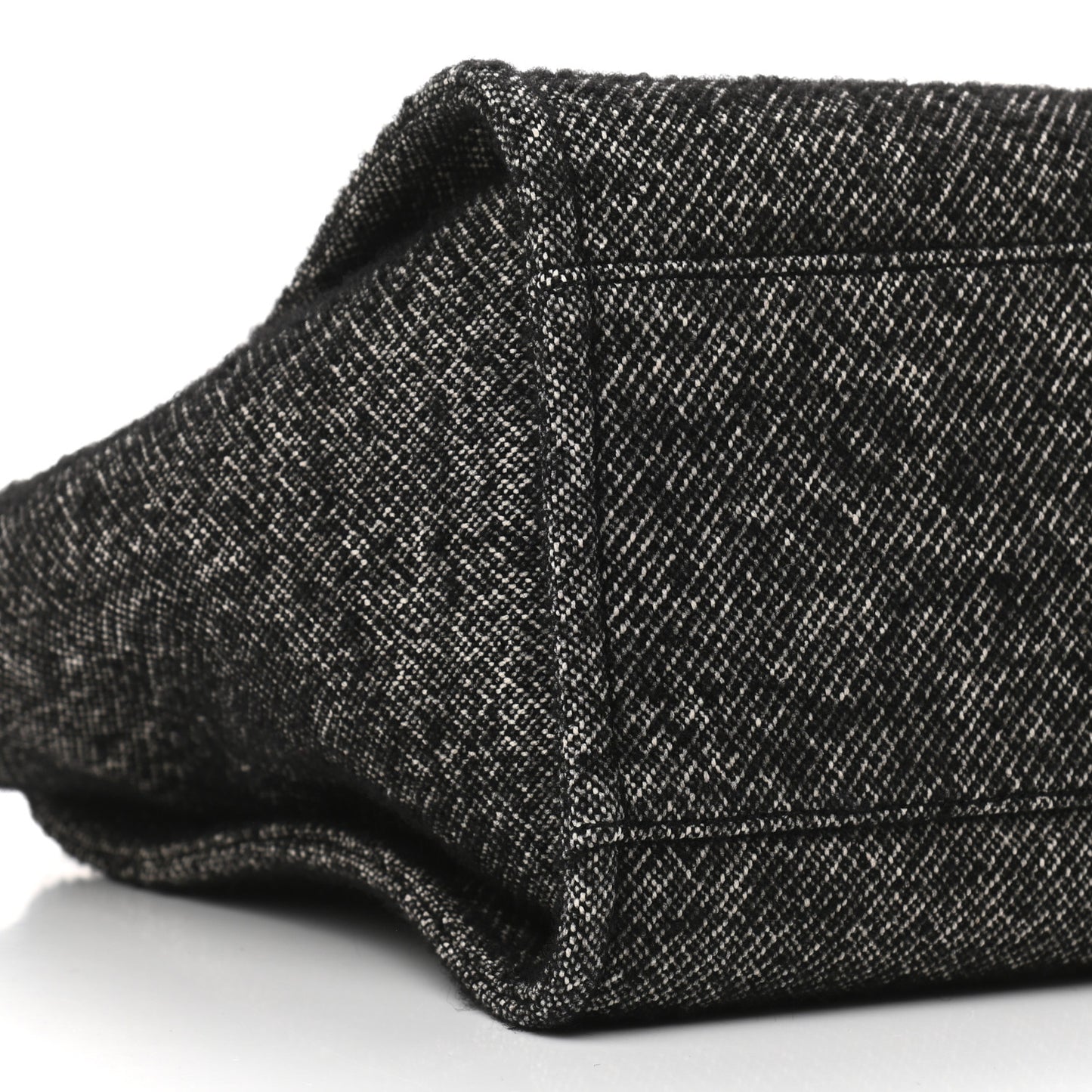 Mixed Fibers Calfskin Medium Deauville Tote Black