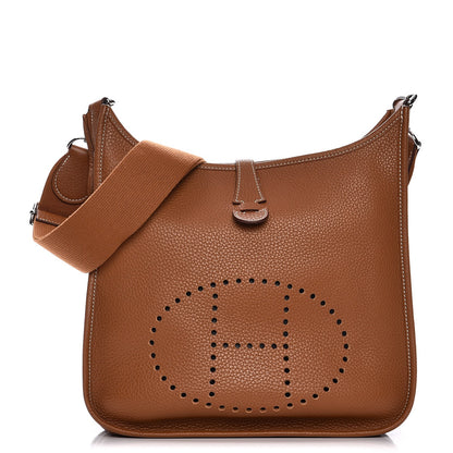 Hermes Taurillon Clemence Evelyne III PM Gold 1 of 10
