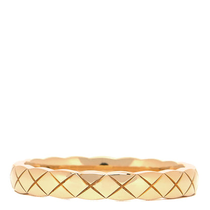 Chanel 18K Yellow Gold Mini Coco Crush Ring 56 7.5 1 of 5
