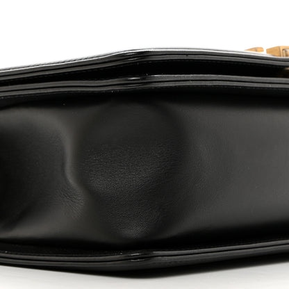 Chanel Calfskin Chevron Quilted Medium Boy Flap Black 9 of 10