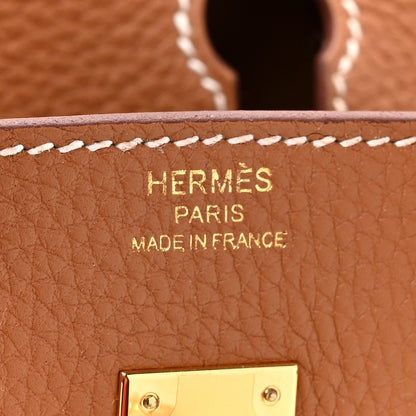 Hermes Togo Birkin 25 Gold 6 of 11