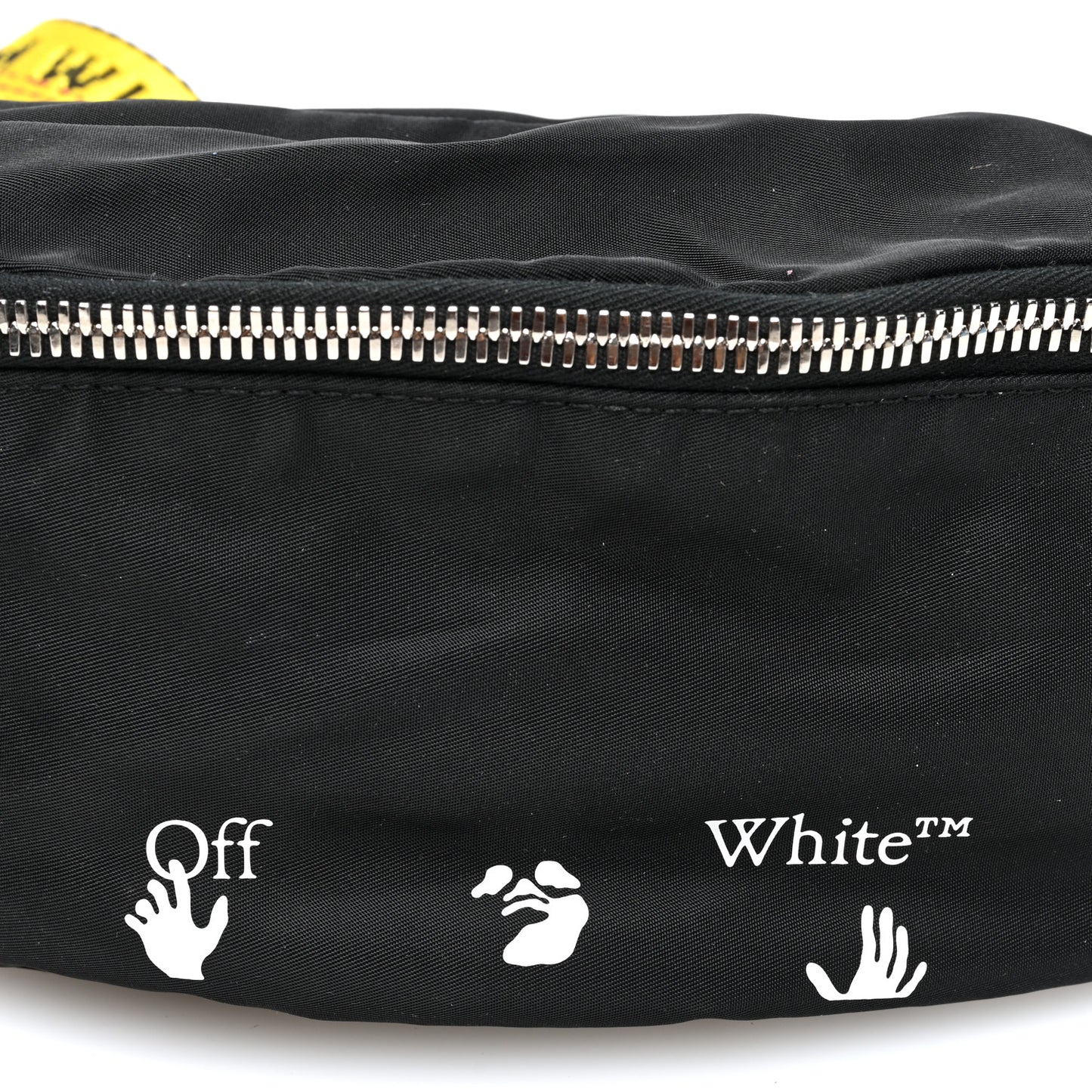 Canvas Logo Print Belt Bag Black