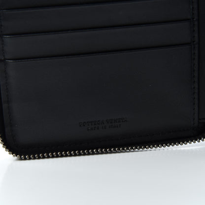 Bottega Veneta Nappa Intrecciato Zip Around Compact Wallet Black 6 of 7