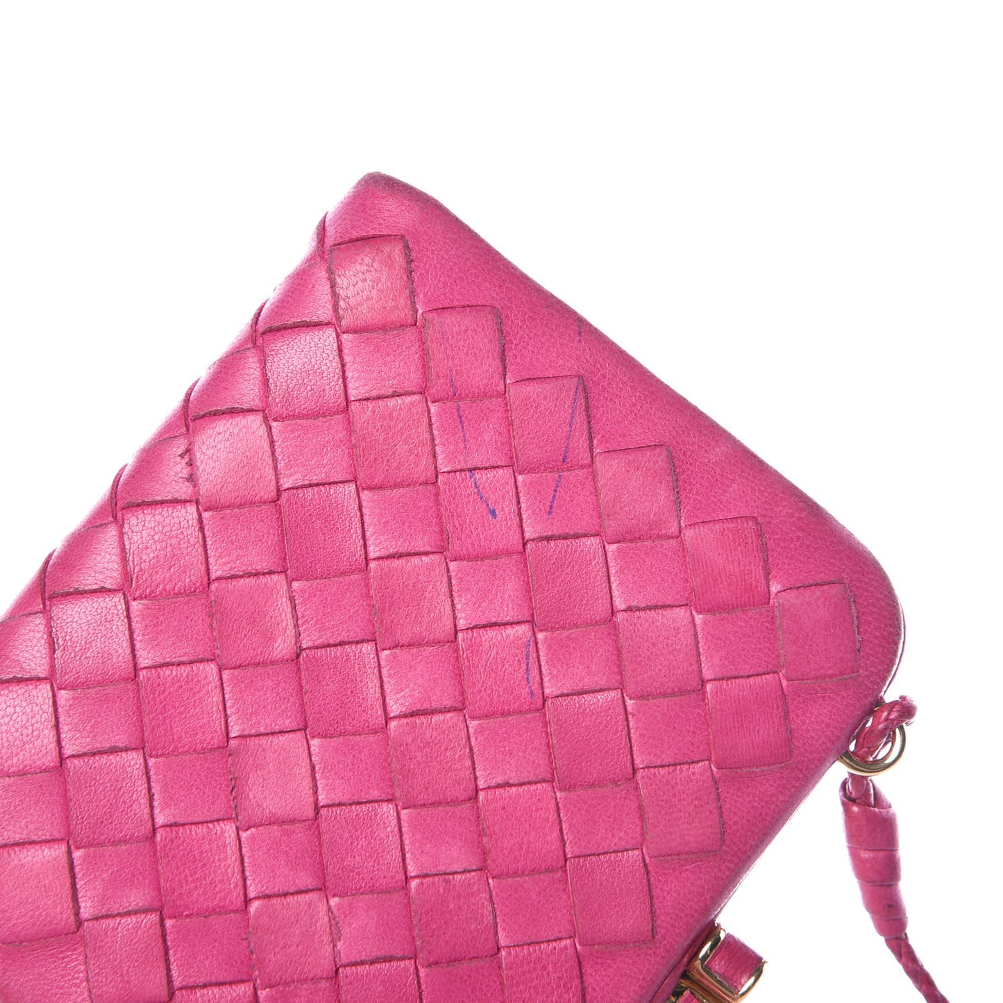 Nappa Intrecciato Kisslock Clutch Pink