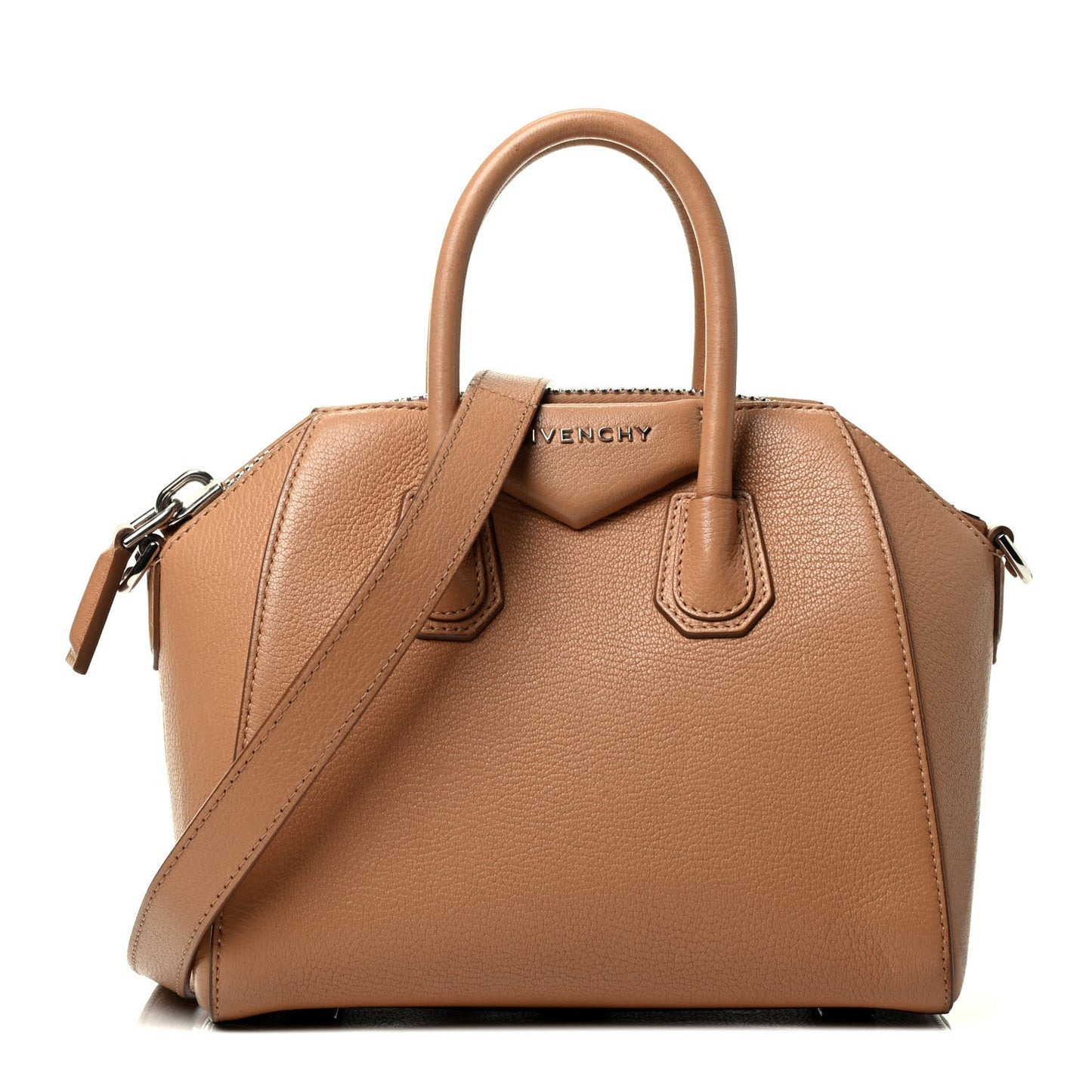 Sugar Goatskin Mini Antigona Medium Beige